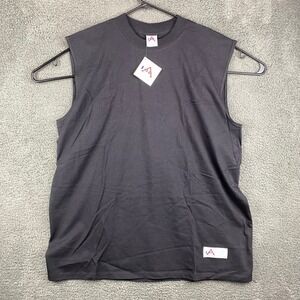 Athletic Club Muscle Tank Top Mens XL Black Sleeveless Gym Workout Vtg Deadstock